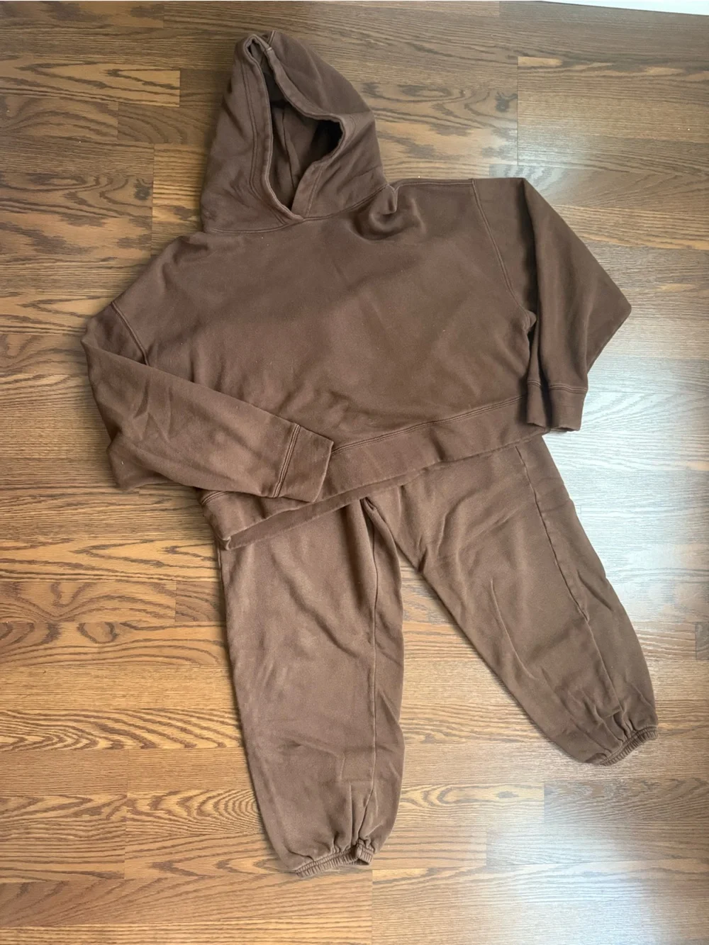 Old Navy Brown Fleece Hooded Jogger Set - Picture 1 of 5